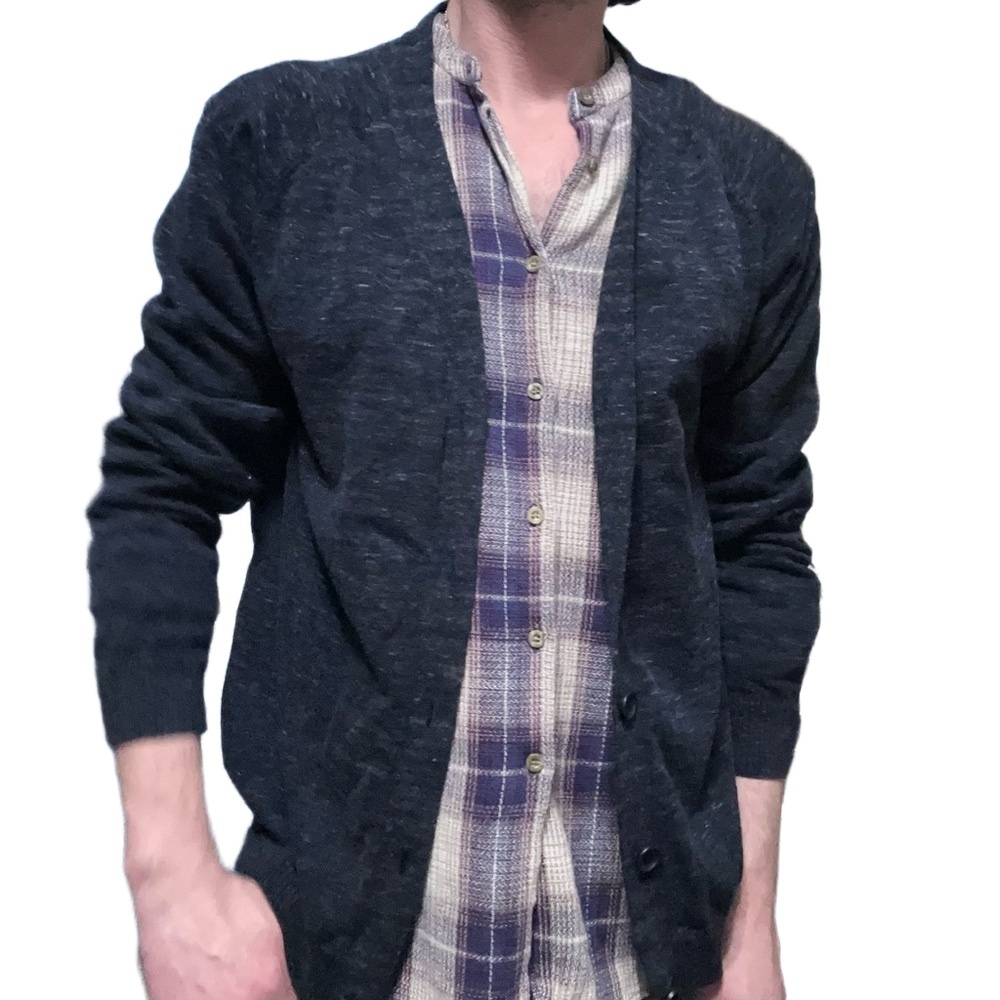 Commerce Mens Dark Blue ButtonUp Classic Knit Cardigan Size Extra Large